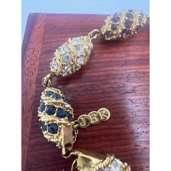 Vintage Camrose Kross Jacqueline Kennedy "The Royal Egg" Crystal Bracelet JBK - Picture 2 of 10